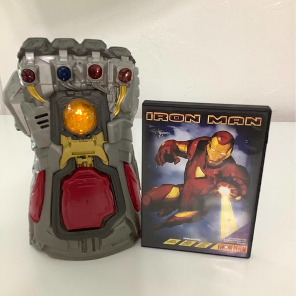Marvel Thanos Iron man electronic fist toy and dvd movie bundle EUC - Picture 6 of 6